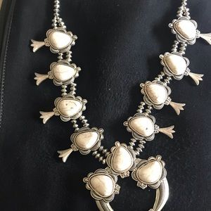 White stone necklace